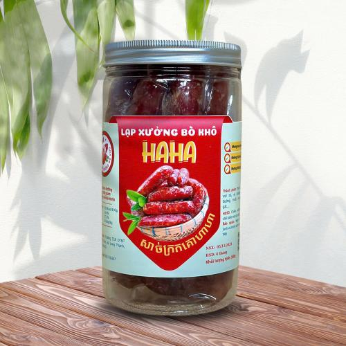 Lạp Xưởng Bò Khô HaHa – Hộp 500gr